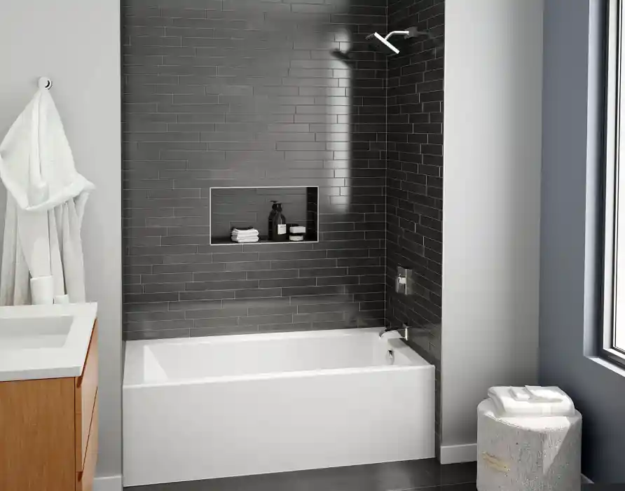 Swanstone VP6032CTMINR Veritek Pro™ Solid Surface Bathtub 60x32x18 Right Hand Drain
