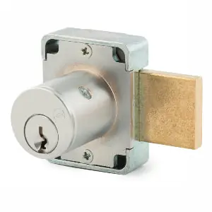 OLYMPUS LOCK 100DR26D1-3/8KA915 Cabinet Deadbolt Door Lock, Keyed Alike, 4-Pin Standard, 7/8 Diameter x 1-3/8 Length Barrel, Die-Cast Zinc, With 915 Key