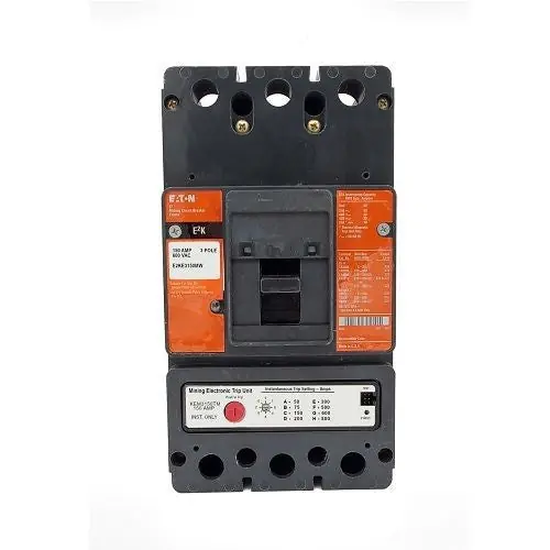 EATON SERE2KE3150MW-498 Mining Circuit Breaker, 600 V, 600 A, L Frame, 3000 to 6000 Trip Range, 3 Poles, Type E2