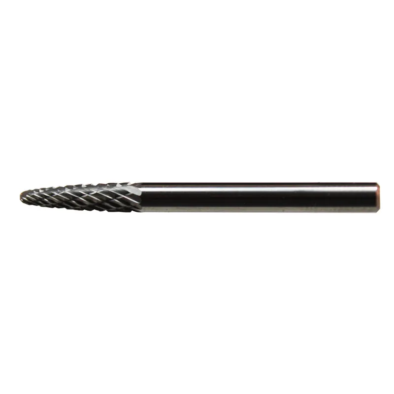 RADNOR 64007293 SF-42DC 1/8 X 1/2 Radius Tree Shape Double Cut Carbide Burr