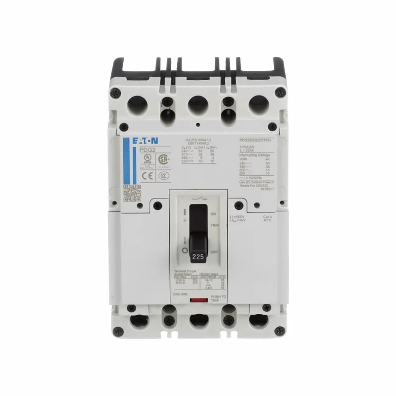 Eaton PDG23G0200TFFJ Eaton Power Defense Molded Case Circuit Breaker 200A 35kA/480V T-M Fxd-Fxd TU