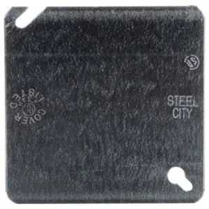 Steel City 52C1 4 In. Square Box Cover Steel Flat Blank