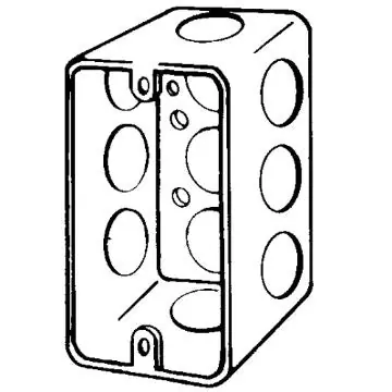 Appleton 4SSL1/2-DR Handy Box 14.5 cu-in 10 Outlets 10 Knockouts