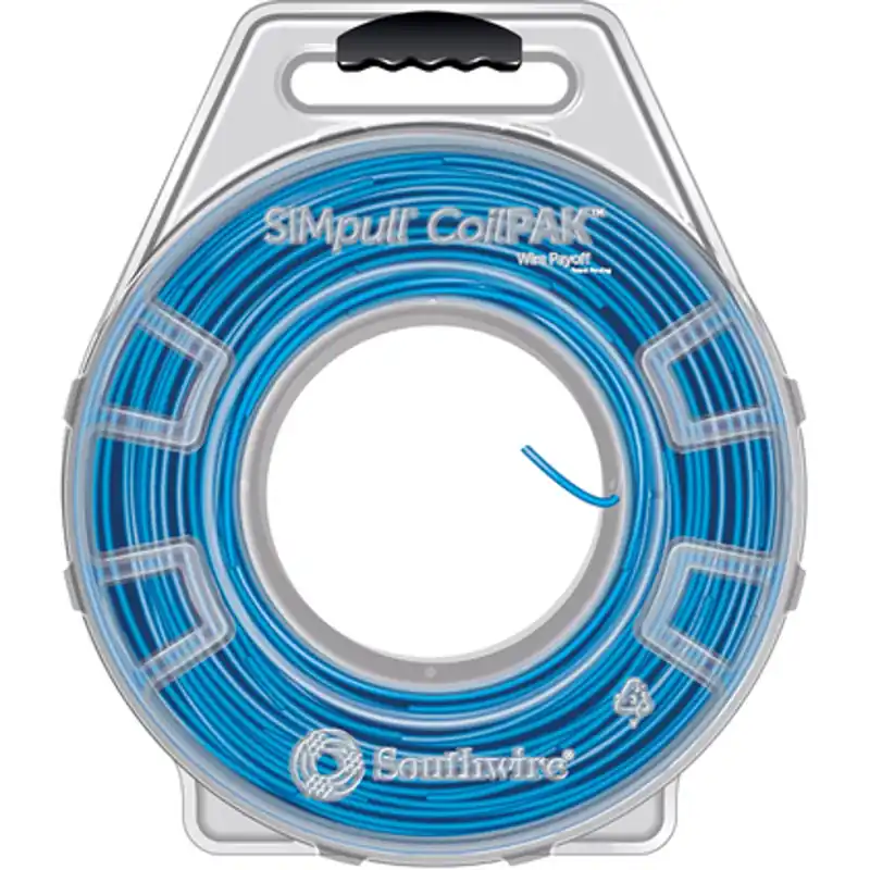 Southwire 58536801 THHN Wire 12 AWG 3 Copper Conductors Stranded Blue/White and Blue/Green 600 ft CoilPak