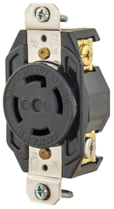 Bryant 71430ER Locking Device Receptacle 30A 125/250V NEMA L14-30R