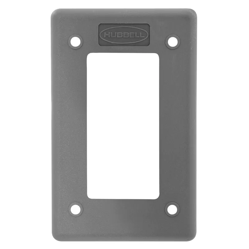 Hubbell HBLP26FS POB COVER PLATE GFCI GRAY