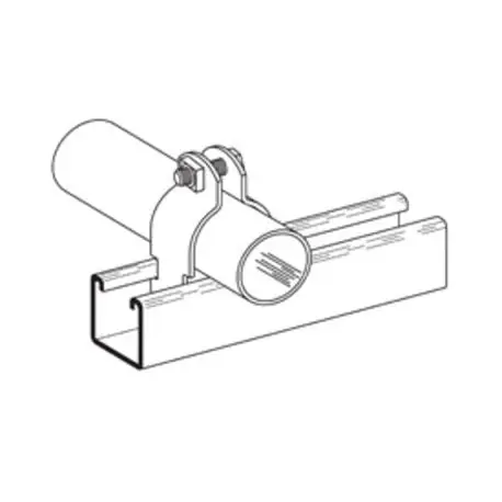 B-Line B2011-1-1/4AL B2000 Pipe Clamp 600 lb Load 1-1/4 in OD