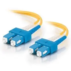 QUIKTRON 810-447-003 Fiber Optic Jumper Cable, Duplex, SC/SC, Single-Mode, OS2, 9 Micrometer Fiber, 1 Meter Length