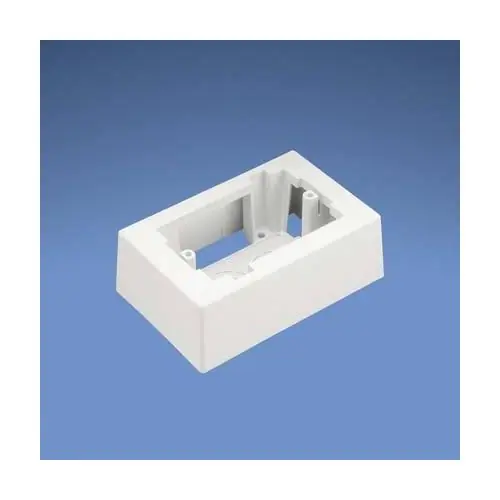 Panduit JB1EI-A Pan-Way Surface Mount Outlet Box, 1-Gang, Low Voltage, White