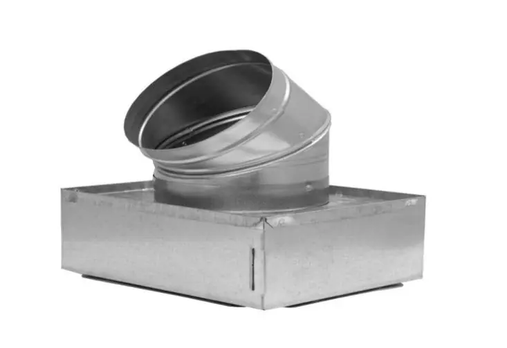 Cody Company 651R6485 Cody Co 651-R Insulated Register Boot w/45 Degree Elbow Flange for Rails - Standard Gauge 8X4X5
