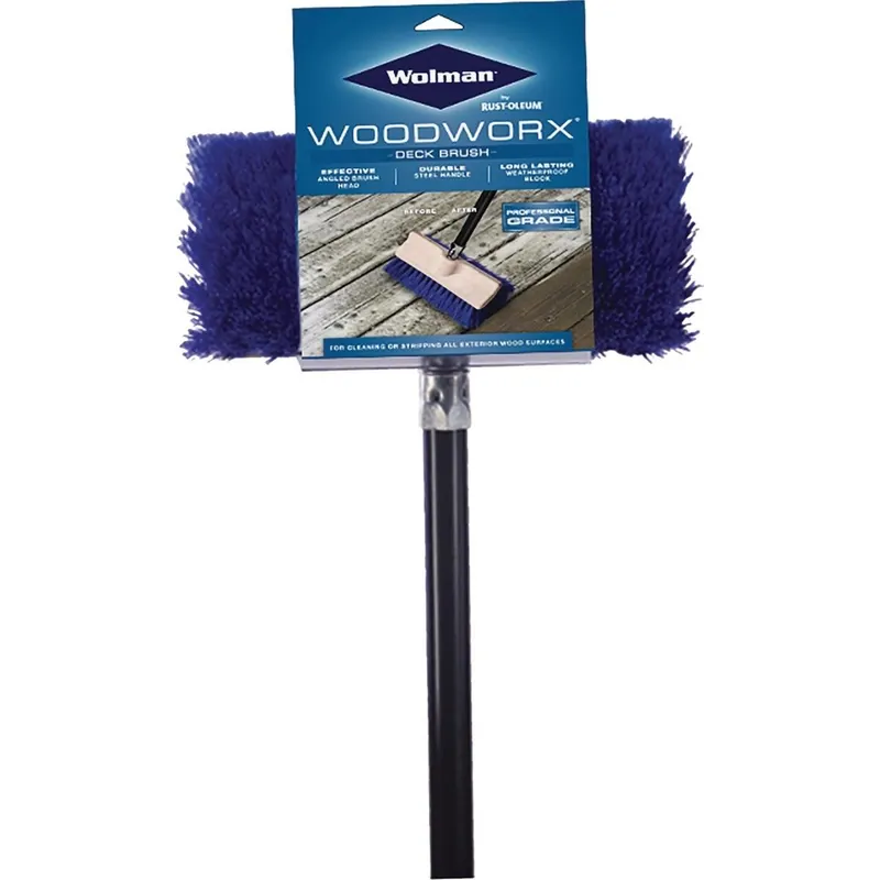 Wolman 14506 Wood Worx Deck Brush with 5 Ft. Handle