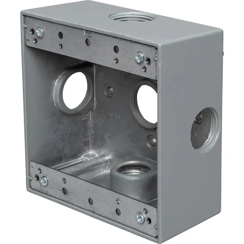 Centaur WITGB75/5X 2 Gang Weatherproof Box 2-3/16 Deep 5 X 3/4 Hole