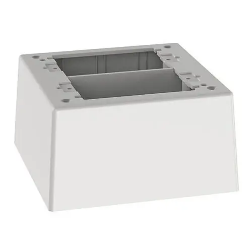 Panduit JBP2DWH Pan-Way Power Rated Deep Surface Mount Raceway Junction Box, 2-Gang, 2-Piece, White