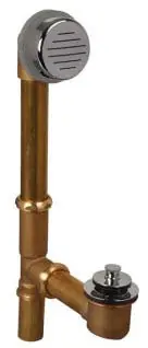 AB&A 64498 Chrome Plated 17 Gauge Brass Tubular Waste and Overflow Turn Top Stopper 12-1/2 Inch Diameter Tailpiece