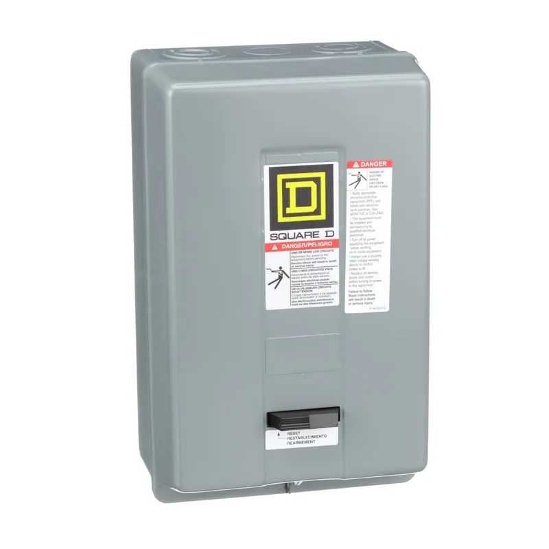 Square D 8536SDG6V03 NEMA Motor Starter, Type S, nonreversing, Size 2, 45A, 7.5 HP at 230 VAC