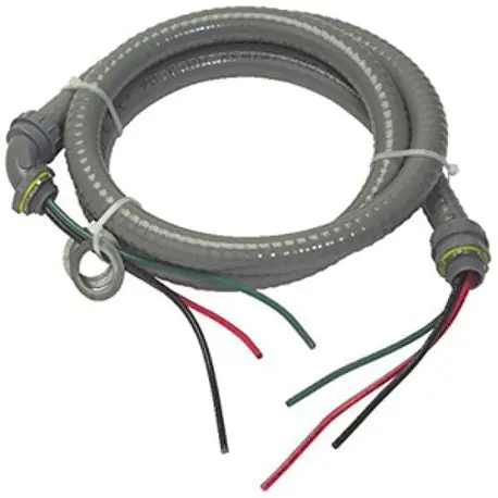 Conduit Flexible WHIP10/3 Non-Metallic Liquid Tight Hook-Up Whip 10 AWG 6 ft 3 Conductors