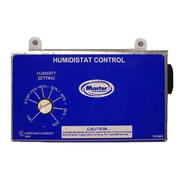 LL Building Products HT1915463 Master Flow 915463 Model H1 Adjustable Humidistat Control for PG and PR Series Power Vents Exhaust