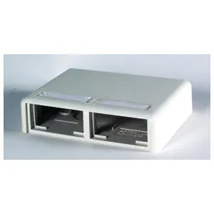 Ortronics 404S22U Series II Plastic Surface Mount Box for two 1 unit modules out single side