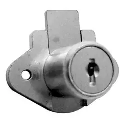 CCL SECURITY PRODUCTS 020667/8US4KACAT15 Drawer Lock, Disc Tumbler, Diamond Back, Surface Mount, Keyed Alike CAT15, 7/8 Length x 2-1/16 Width, Satin Brass