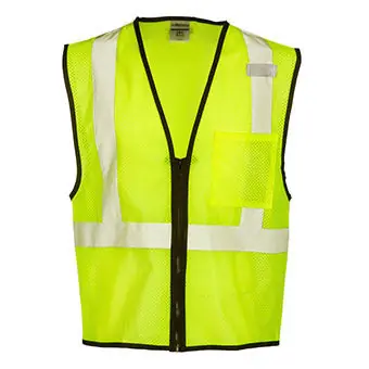 Kishigo 15192X3X Economy Series 2XL/3XL Lime Single Pocket Zipper Vest
