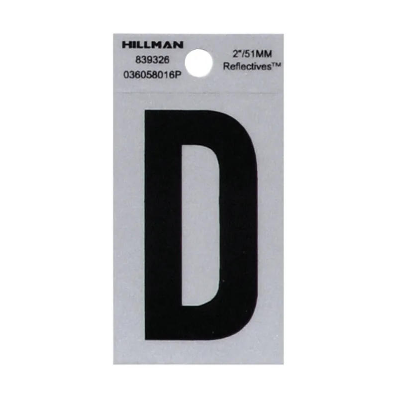 True Value TV101213 2BLK Letter D Adhesive