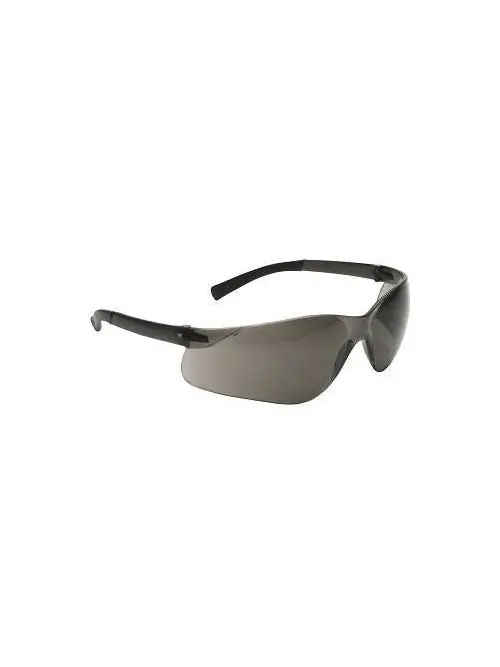 Bouton Optical 250-06-5501 Dark Gray Frame Gray Lens Anti-Scratch Coated Universal Safety Glasses