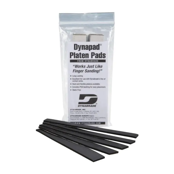 Dynabrade 11026 Platen Pad for Dynafile III Abrasive Belt Tool 7 in L x 1/2 in W x 1/8 in THK