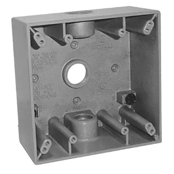 Appleton WSM275 NER Weatherproof Outlet Box 30.2 cu-in 2 Gangs 3 Outlets