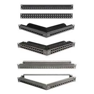 Siemon Z-PF-48 Copper Patch Panels Rack 19 inches Rack Black 48 Port 1 RU