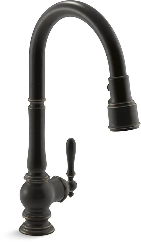 KOHLER 99259-2BZ Artifacts Single Handle Pull Down Kitchen Faucet