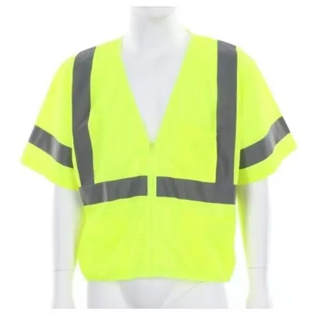 MCR Safety VCL3MLZXL High Visibility Safety Vest Class 3 Polyester Mesh XL