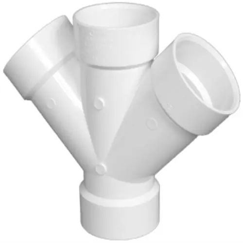 Charlotte Pipe and Foundry PVC6128.4 8 inch x 8 inch x 4 inch x 4 inch Hub x Hub x Hub x Hub