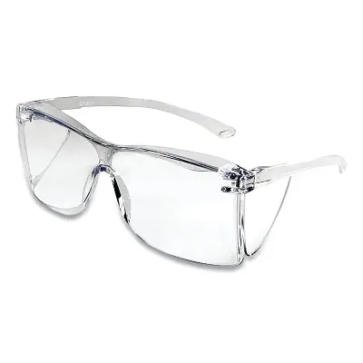 Sellstrom S79108 Guest-Gard Series Protective Eyewear Safety Glasses Clear Lens Polycarbonate Clear Frame
