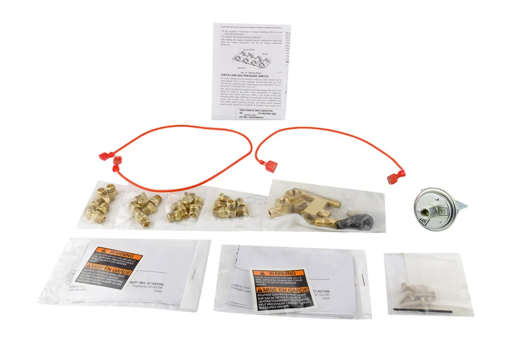 TEMPSTAR AGAGC8NPS01C Gas Conversion Kit Natural Gas To Liquid Propane 80%+ Furnaces 45k - 155k BTU Models Only