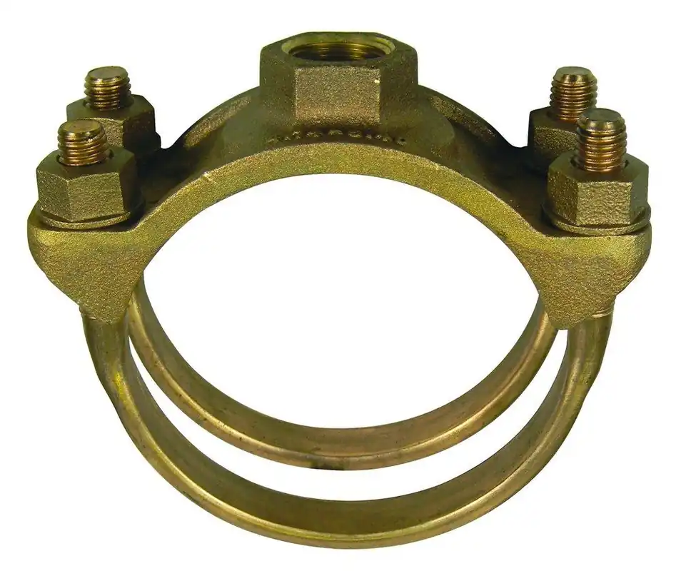 A.Y. McDonald 4148-006 6 x 3/4 in CC Brass Double Strap Saddle