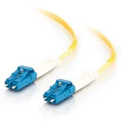 Quiktron 810-LL7-003 1m LC-LC 9/125 OS2 Duplex Single-Mode PVC Fiber Optic Cable - Yellow