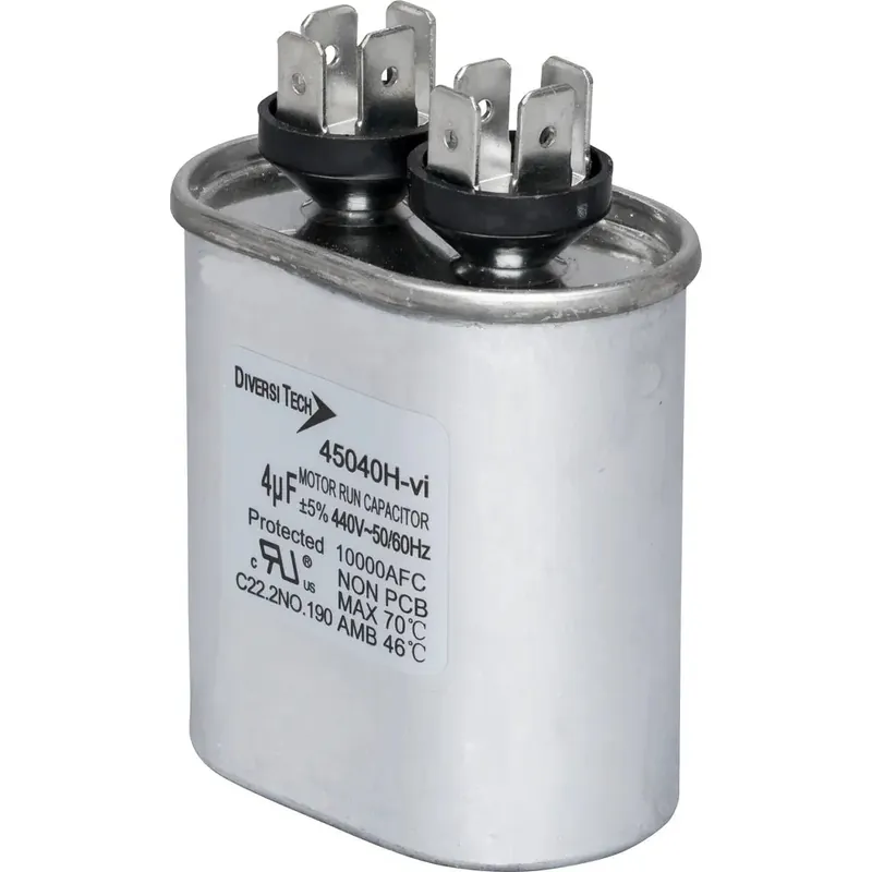 Diversitech 45040H Motor Run Capacitor 440 VAC Oval 4µF