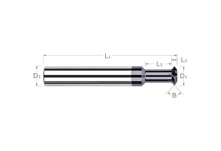 Harvey Tool 16205-C3 3/8 60 Deg Carb C-3 Double Angle Cutter