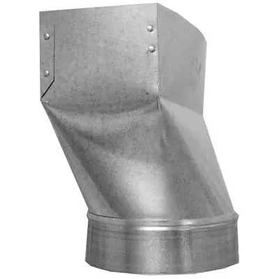 Cody 2144146 Universal Straight Register Boot, 6 in Dia, Galvanized, Steel