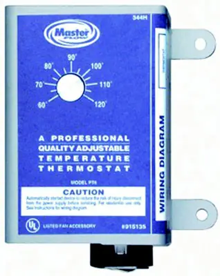 LL Building Products 18PT600PT6 Adjustable Power Thermostat Fits All Masterflow Power Vent Products