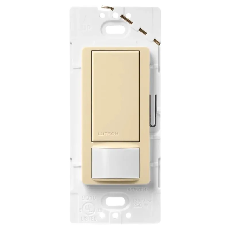 Lutron MS-OPS5M-IV 600 W 120 VAC 1-Pole/3-Way Ivory Wall Box Occupancy/Vacancy Sensor Switch
