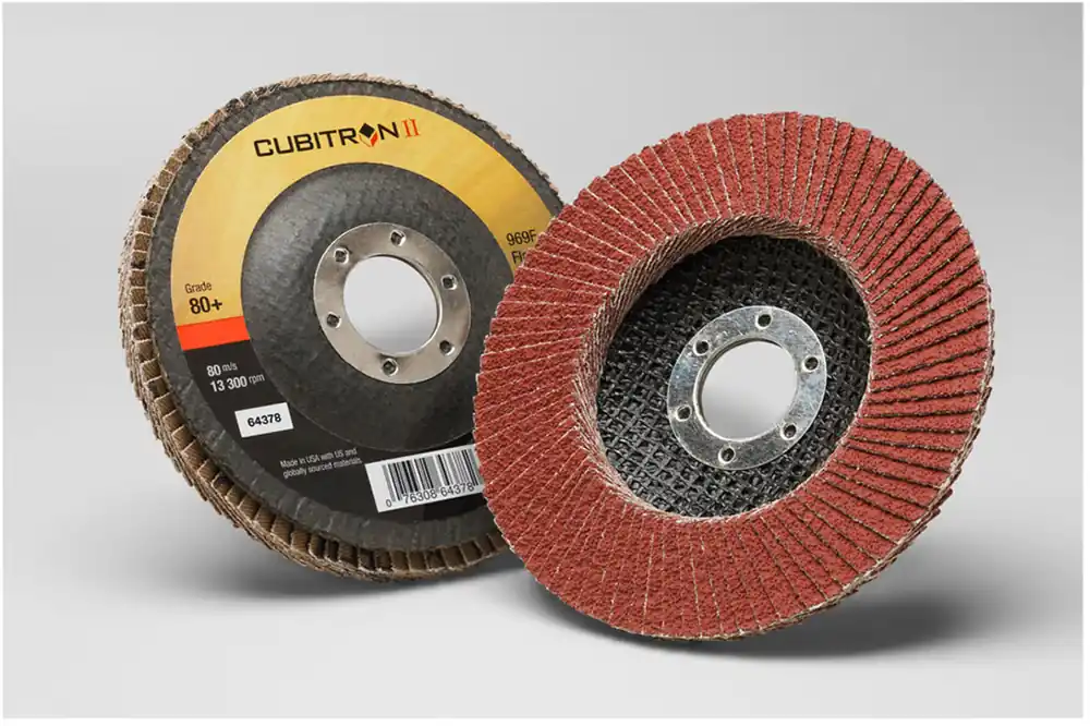 3M 7100104941 Cubitron II 4 1/2 X 7/8 80+ Grit Type 27 Flap Disc