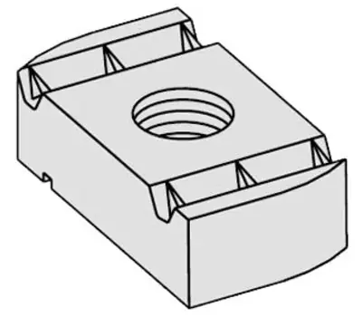 EATON B-LINE N255WOZN NUT WITHOUT SPRING 5/8-IN.-11 THREAD 1/2-IN. NUT