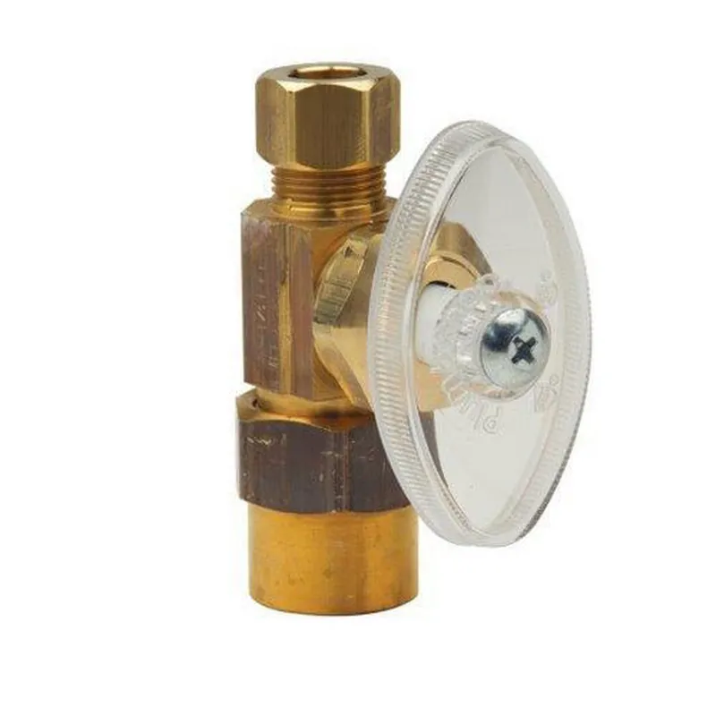 BrassCraft PR14XR 1/2 x 3/8 in. Solvent Weld x OD Compression Knurled Straight Supply Stop Valve