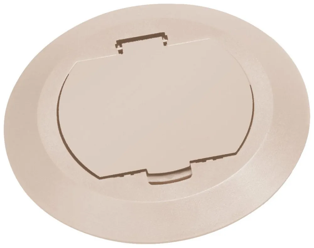 Arlington FLBC4520LA Floor Box Cover Kit With Flip Lid, 5-3/4 in Dia, 5-3/4 in L x 0.468 in W, Plastic