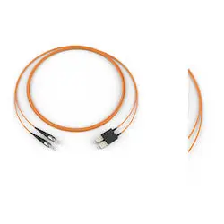 Corning 395002K5130005M Fiber Optic Jumper 2 F SC to ST Compatible Zipcord Riser 5 M