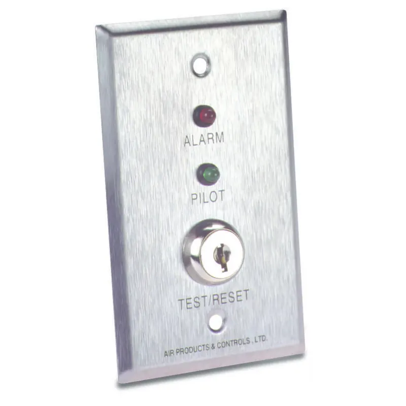 Air Products and Controls MS-KA/P/R Remote with Red Alarm Green Pilot Key Test Reset 24 VDC