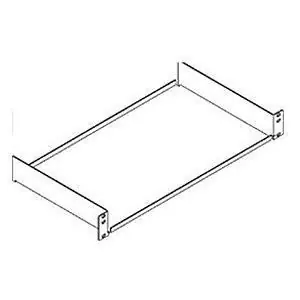 Chatsworth 12291-701 13 in. D. Shelf 2U x 17.25 in. W Single-Sided Black