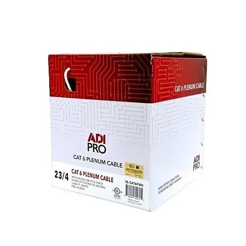ADI PRO 0E-CAT6PWH CAT6 Plenum Cable 1000' Reel in Box