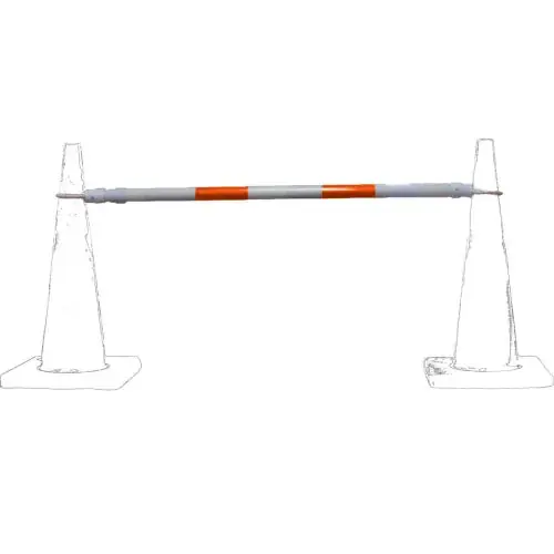 Cortina 03829CBO Retactable Cone Bar, 4-6' L, White/Orange